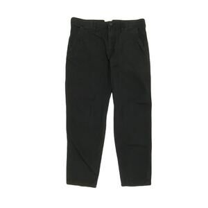 H&M Chino Pants‎ Women 33 Black Regular Fit Cropped Dark Wash Solid
